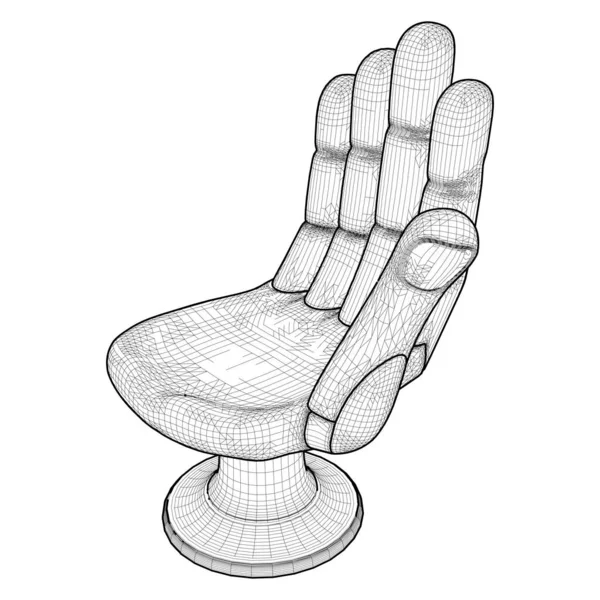 Stuhl Buddha Hand Vector Illustration Isoliert Auf Weißem Hintergrund Eine — Stockvektor
