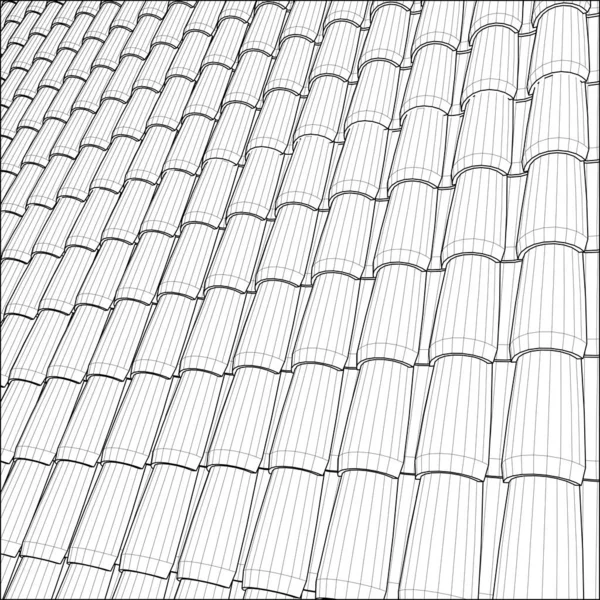 方块屋顶矢量 白色背景下的孤立说明 屋面砖背景的矢量图解 — 图库矢量图片