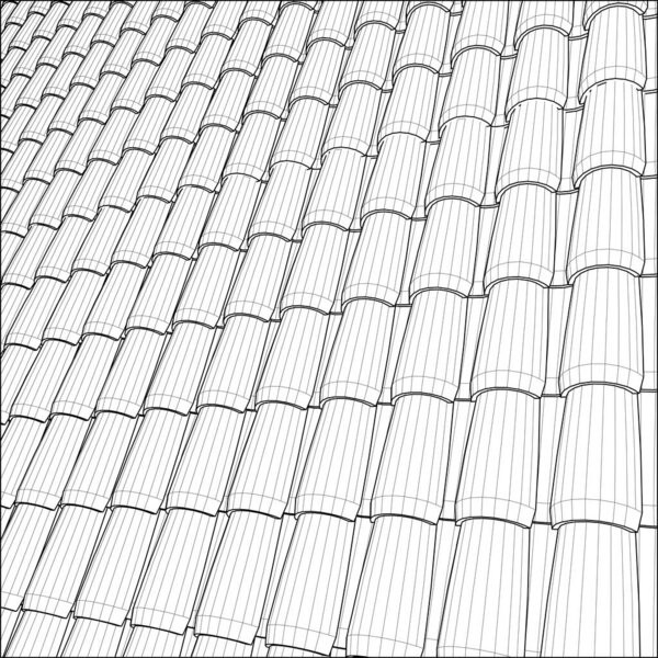 Плитка вектор крыши. Иллюстрация изолирована на белом фоне. Векторная иллюстрация фона плитки на крыше. 