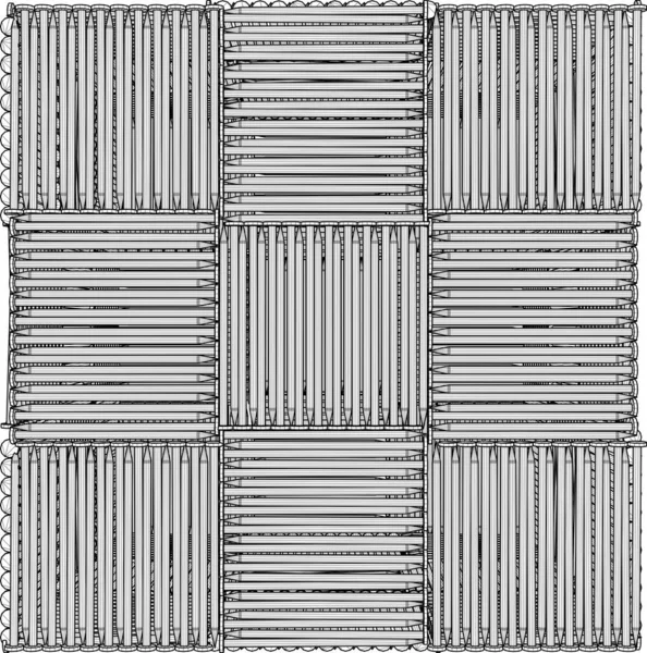 Nagels Patroon Textuur Vector Afbeelding Geïsoleerd Witte Achtergrond Een Vectorillustratie — Stockvector