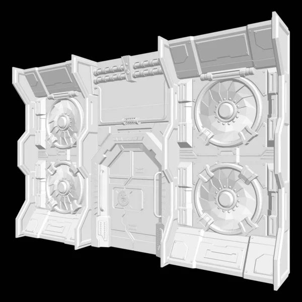 アーマーバンカードアベクトル 黒を基調としたイラスト 鎧のドアのベクトルイラスト — ストックベクタ