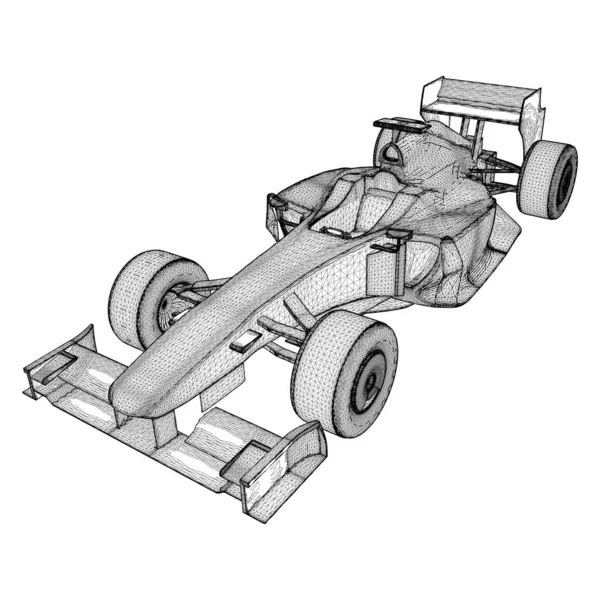 Race Car Vector Illustration Isolée Sur Fond Blanc Une Illustration — Image vectorielle