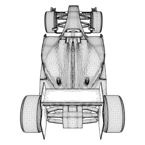 Wektor Wyścigów Samochodowych Ilustracja Izolowana Białym Tle Wektor Ilustracja Wyścigu — Wektor stockowy