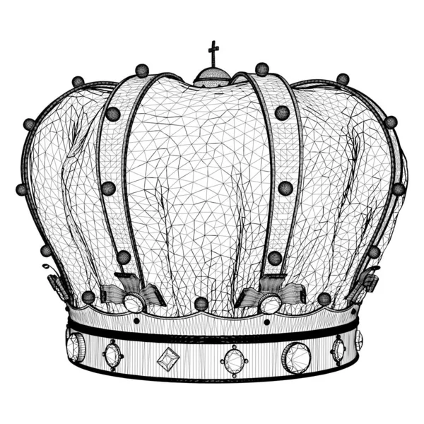 Vector Corona Real Ilustración Aislado Sobre Fondo Blanco Una Ilustración — Archivo Imágenes Vectoriales