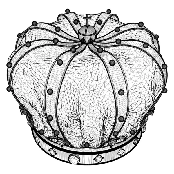Royal Crown Vector Illustration Isoleret Hvid Baggrund Vektor Illustration Kongelig – Stock-vektor