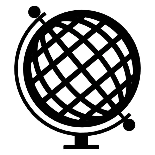Globe Vektor Illusztráció Elszigetelt Fehér Háttér Vektor Illusztrációja Globe — Stock Vector