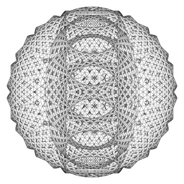 Fractal Mandala Vector. Isolated On White Background A vector illustration Of A Fractal Mandala.