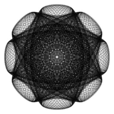 Fractal Mandala Vector. Isolated On White Background A vector illustration Of A Fractal Mandala.