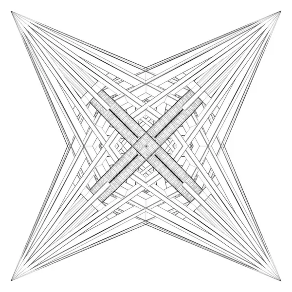 Abstrakcyjny Wektor Konstrukcji Ilustracja Izolowana Białym Tle Wektor Ilustracja Gwiazdy — Wektor stockowy