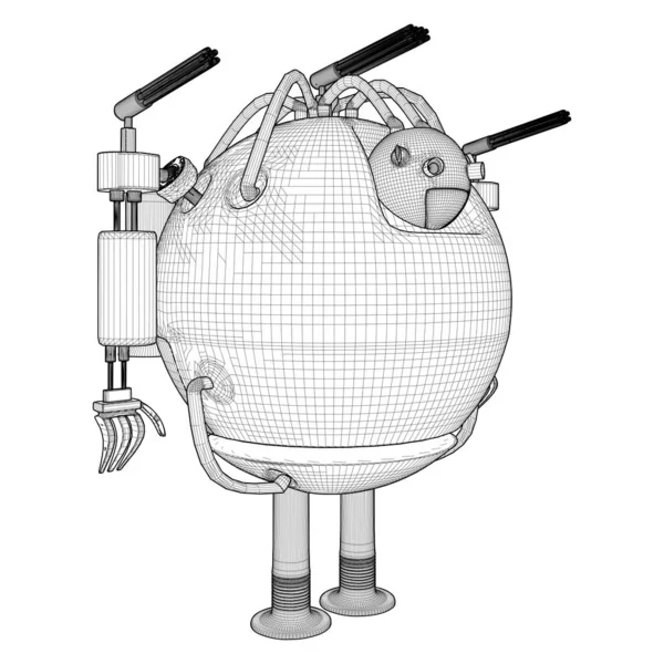Robot Bot Vector Isolé Sur Fond Blanc Une Illustration Vectorielle — Image vectorielle