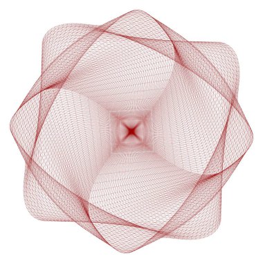 Soyut Geometrik Şekil Yapı Vektörü. Geometrik Tasarım Şebekesi. Gelecekçi Teknoloji Tarzı. Kırmızı Vektör İllüstrasyonu. Matematiksel Konsept. 