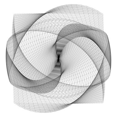 Soyut Geometrik Şekil Yapı Vektörü. Geometrik Tasarım Şebekesi. Gelecekçi Teknoloji Tarzı. Siyah Vektör İllüstrasyonu. Matematiksel Konsept. 
