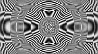Hipnotik ritmik hareketi siyah ve beyaz çizgili