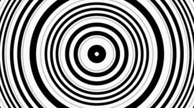 Hipnotik Ritmik Hareket Siyah ve Beyaz Çizgili. Rahatlatıcı Tedavi Sonsuz Döngü Canlandırması.