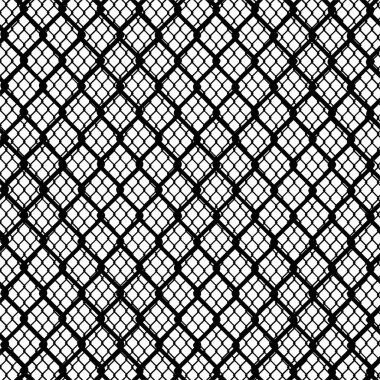 Kablolu Metal Çit Ağ Vektörü. Beyaz şeffaf arkaplanda izole edilmiş Çelik Kablo Şebekesi deseni. Hapis için 3D Alüminyum Izgara. Güvenlik Bariyeri.