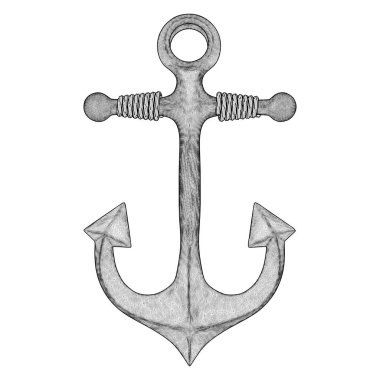 Antika Çapa Vektörü. Görüntü Beyaz Arkaplanda İzole Edildi.