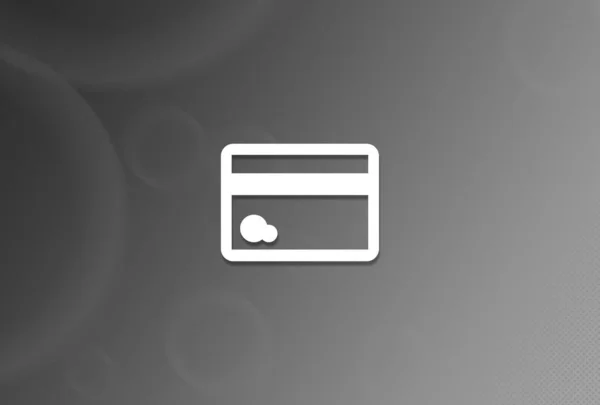 Ikona Karty Kredytowej Czarno Białym Tle Abstrakcyjna Ilustracja — Zdjęcie stockowe
