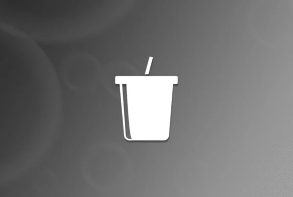 Εικονίδιο Soda Ασπρόμαυρο Φόντο Αφηρημένη Απεικόνιση — Φωτογραφία Αρχείου