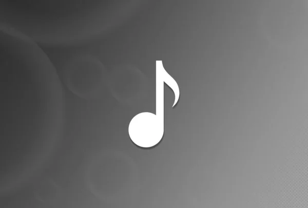 Музыкальная Иконка Черно Белом Фоне — стоковое фото
