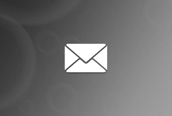Inbox Icon Black White Background Abstract Illustration — Stock Photo, Image