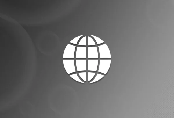 Ikona Strony Internetowej Czarno Białym Tle Abstrakcyjna Ilustracja — Zdjęcie stockowe