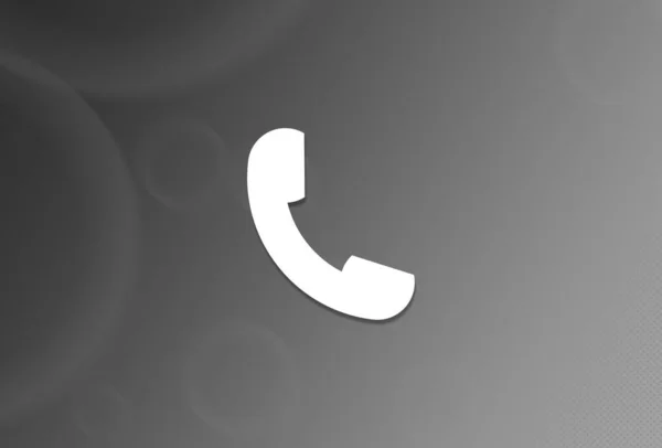 Siyah Beyaz Arkaplan Üzerindeki Telefon Simgesi Soyut Resimleme — Stok fotoğraf