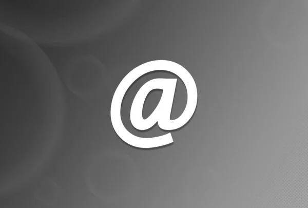Emaill Address Icon Black White Background Abstract Illustration — Stock Photo, Image