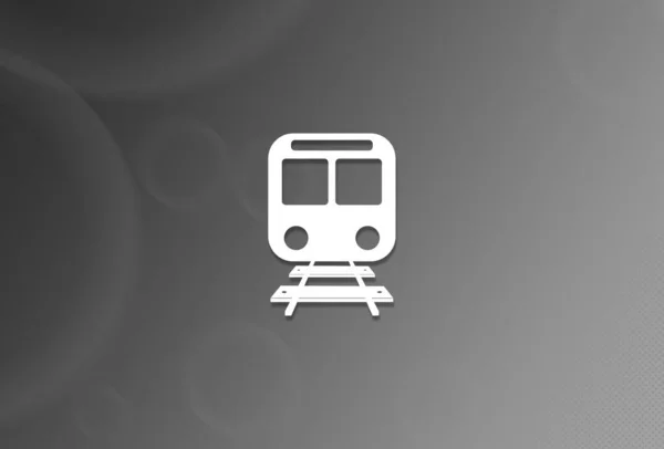 Zug Symbol Auf Schwarz Weißem Hintergrund Abstrakte Illustration — Stockfoto