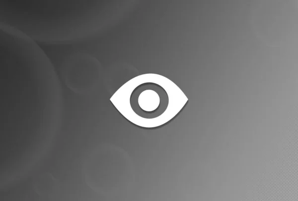 Siyah Beyaz Arkaplan Üzerinde Görünürlük Simgesi — Stok fotoğraf