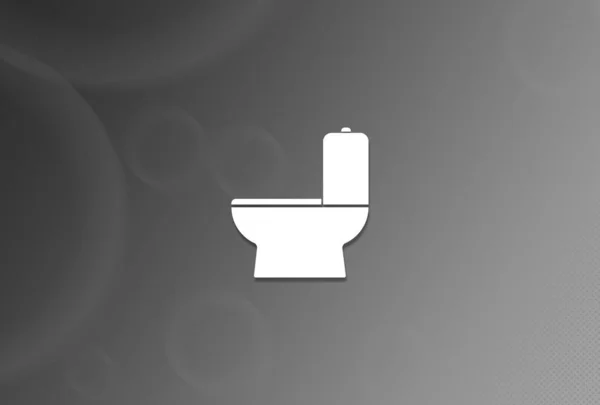 Siyah Beyaz Arkaplan Üzerindeki Tuvalet Simgesi Soyut Resimleme — Stok fotoğraf