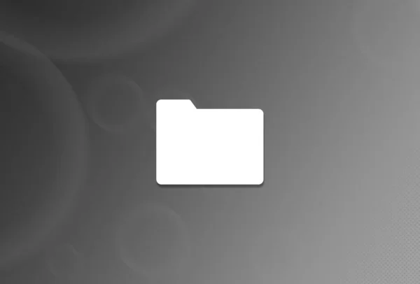 Ikona Folderu Czarno Białym Tle Abstrakcyjna Ilustracja — Zdjęcie stockowe