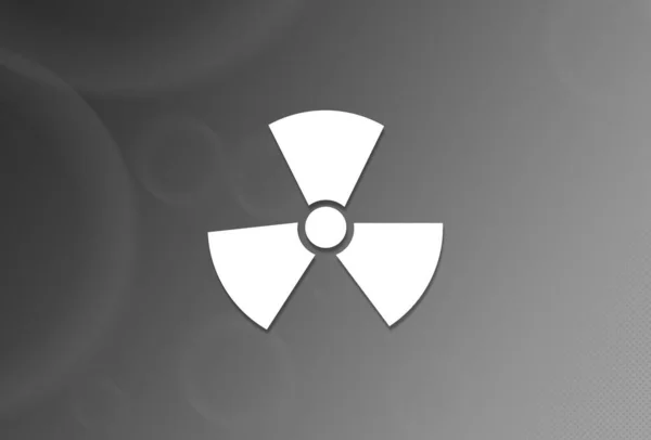 Radiation icon on black and white background abstract illustration