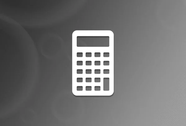 Значок Калькулятора Черно Белом Фоне — стоковое фото