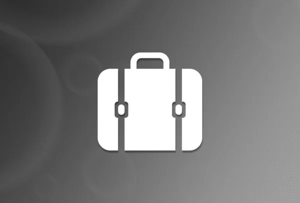 Tasche Symbol Auf Schwarz Weißem Hintergrund Abstrakte Illustration — Stockfoto