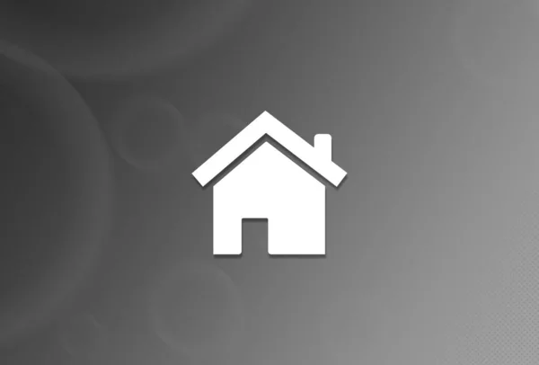 Домашняя Иконка Черно Белом Фоне — стоковое фото