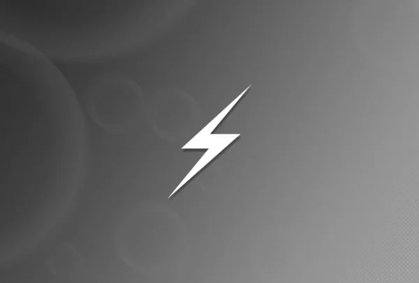 Lightning Ikon Fekete Fehér Háttér Elvont Illusztráció — Stock Fotó