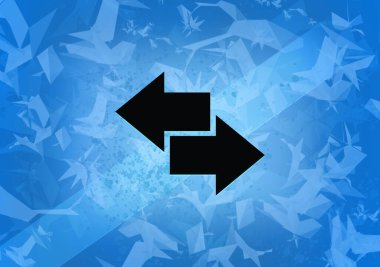 Mavi arkaplan illüstrasyonuna estetik simgeyi aktar