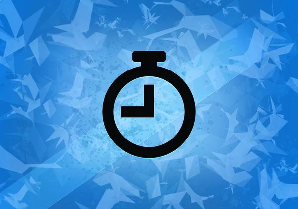 Timer Aesthetic Abstract Icon Blue Background Illustration — Stock Photo, Image