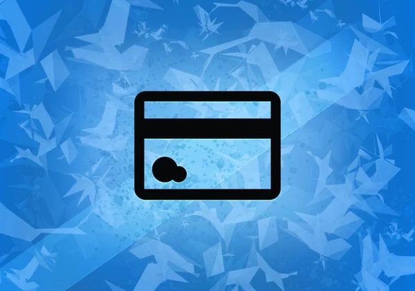 Эстетическая Иконка Кредитной Карты Синем Фоне — стоковое фото
