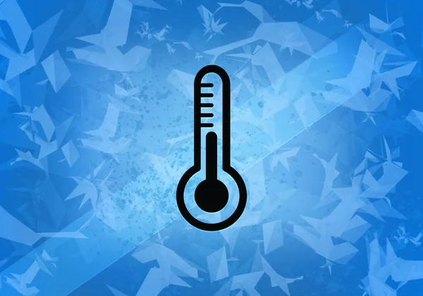 Ikona Abstrakcyjna Termometru Niebieskim Tle Ilustracji — Zdjęcie stockowe