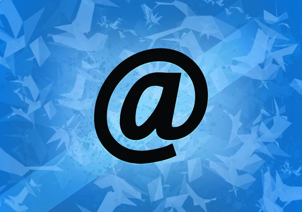 Emailová Adresa Estetická Abstraktní Ikona Modrém Pozadí Ilustrace — Stock fotografie