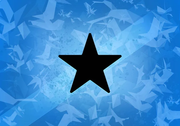 Icono Abstracto Estético Estrella Sobre Fondo Azul Ilustración — Foto de Stock