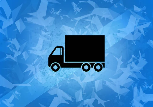 Truck Esztétikai Absztrakt Ikon Kék Háttér Illusztráció — Stock Fotó