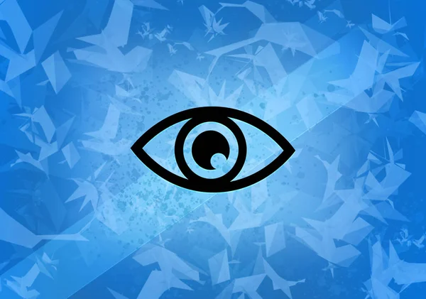 Эстетическая Иконка Глаза Синем Фоне — стоковое фото