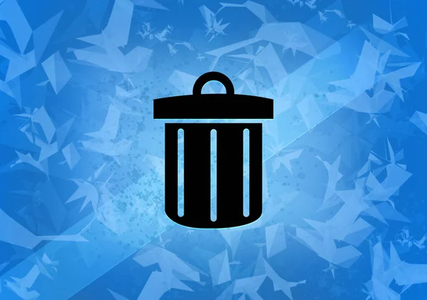 Recycle Bin Aesthetic Abstract Icon Blue Background Illustration — Stock Photo, Image