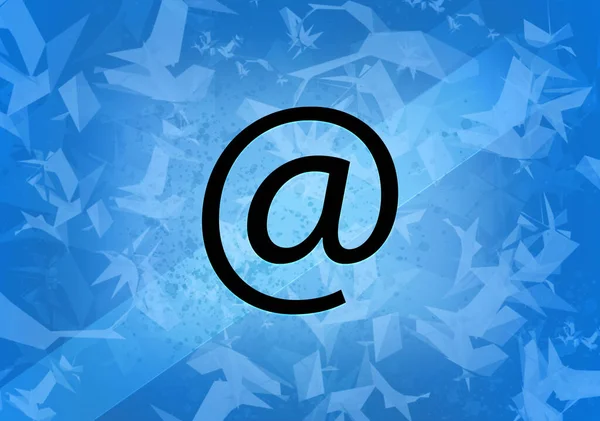 Email Address Aesthetic Abstract Icon Blue Background Illustration — Stock Photo, Image