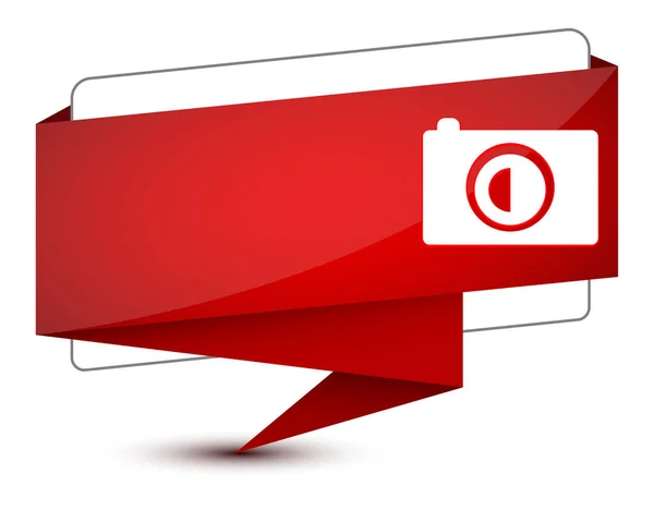 Ikona Fotoaparátu Izolované Elegantní Červené Značky Znamení Abstraktní Ilustrace — Stock fotografie