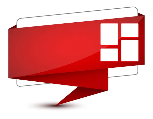 Dashboard Ikon Isolerad Elegant Röd Etikett Tecken Abstrakt Illustration — Stockfoto