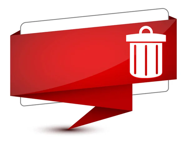 Recycle Bin Icon Isolated Elegant Red Tag Sign Abstract Illustration — Stock Photo, Image