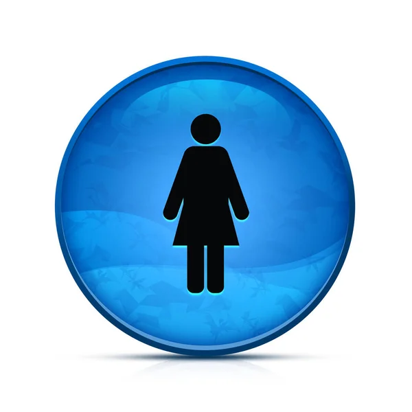 Ícone Masculino Botão Redondo Azul Respingo Elegante — Fotografia de Stock
